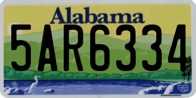 AL license plate 5AR6334
