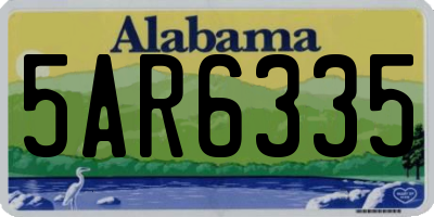 AL license plate 5AR6335