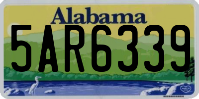 AL license plate 5AR6339