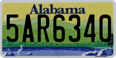 AL license plate 5AR6340