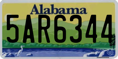 AL license plate 5AR6344