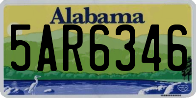AL license plate 5AR6346