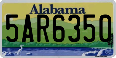 AL license plate 5AR6350