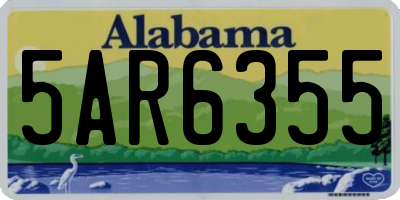 AL license plate 5AR6355