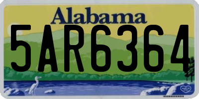 AL license plate 5AR6364