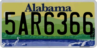 AL license plate 5AR6366