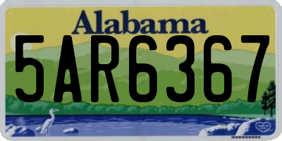 AL license plate 5AR6367