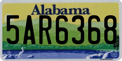 AL license plate 5AR6368