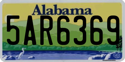 AL license plate 5AR6369