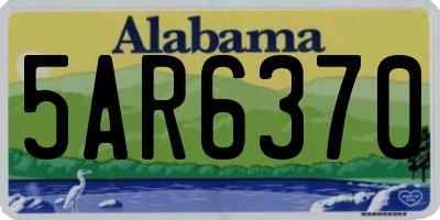 AL license plate 5AR6370