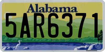 AL license plate 5AR6371