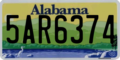 AL license plate 5AR6374