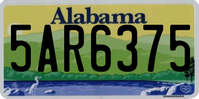 AL license plate 5AR6375