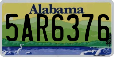 AL license plate 5AR6376