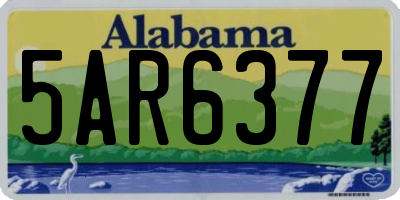 AL license plate 5AR6377