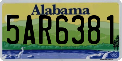 AL license plate 5AR6381
