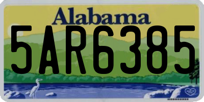 AL license plate 5AR6385