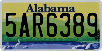AL license plate 5AR6389