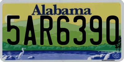 AL license plate 5AR6390