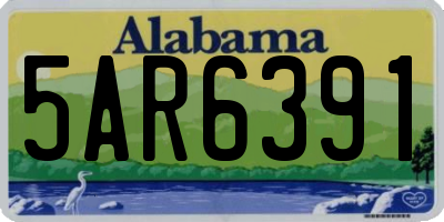 AL license plate 5AR6391