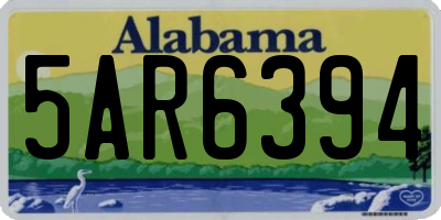 AL license plate 5AR6394