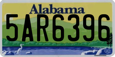 AL license plate 5AR6396