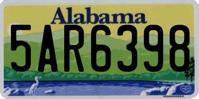 AL license plate 5AR6398
