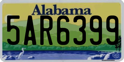 AL license plate 5AR6399