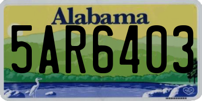 AL license plate 5AR6403