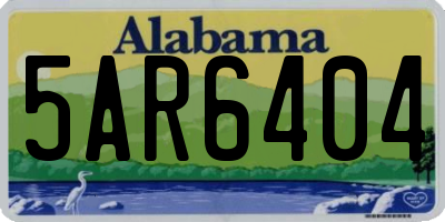 AL license plate 5AR6404