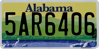 AL license plate 5AR6406