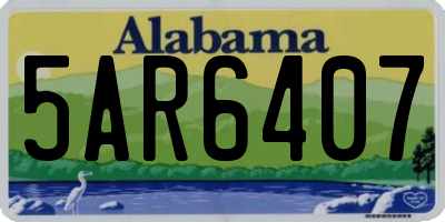 AL license plate 5AR6407