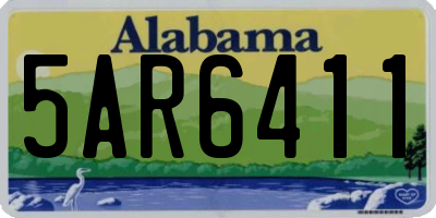 AL license plate 5AR6411
