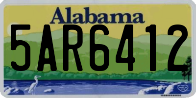AL license plate 5AR6412