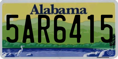 AL license plate 5AR6415