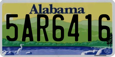 AL license plate 5AR6416