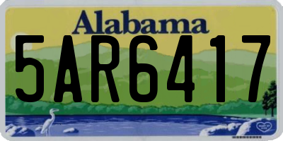 AL license plate 5AR6417