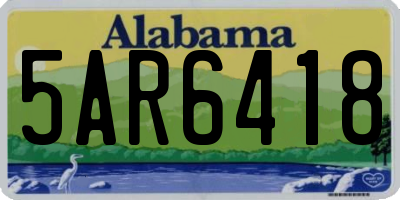 AL license plate 5AR6418