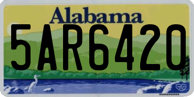 AL license plate 5AR6420
