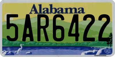 AL license plate 5AR6422