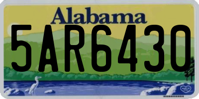 AL license plate 5AR6430