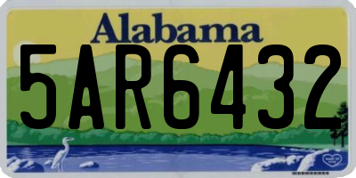 AL license plate 5AR6432