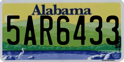 AL license plate 5AR6433