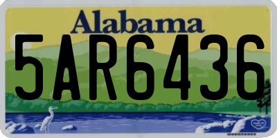 AL license plate 5AR6436
