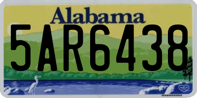 AL license plate 5AR6438