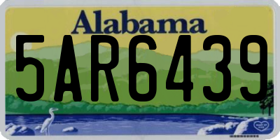 AL license plate 5AR6439