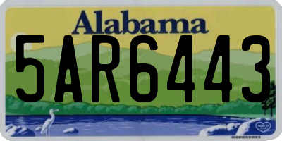 AL license plate 5AR6443