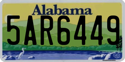 AL license plate 5AR6449