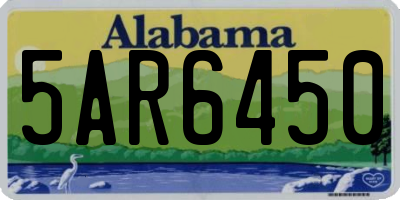AL license plate 5AR6450