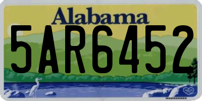 AL license plate 5AR6452